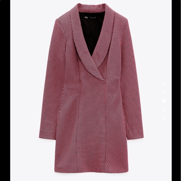 ZARA | Pink Houndstooth Blazer Dress - Picture 4 of 6